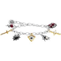 THOMAS SABO Armband True Romance, Kreuz, Rosé, Spinnen-Optik, A2174-167-7-L19, mit Zirkonia (synth), Saphir (synth) - mit Süßwasserzuchtperle silberfarben|schwarz|gelb|goldfarben|rot Unkategorisiert online kaufen