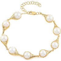 Weiße Süßwasserzuchtperlen-Silberarmband (Ornaments by de Melo) Unkategorisiert online kaufen
