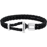 THOMAS SABO Perlenarmband Thomas Sabo Lederarmband doppelt A2148-682-11-L19 Silber Schwarz silberfarben