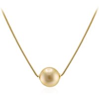 Goldene Kabira-Südseeperlen-Silbercollier (Annette)