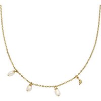 Emporio Armani Collier Emporio Armani Damen-Kette Metall Süßwasserperle goldfarben