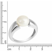 Zeeme Pearls Silber 925 rhodiniert mit einer weißen Perle 10-10,5mm Ring 4167825...