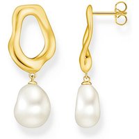 THOMAS SABO Paar Ohrstecker Natural Beauty Ohrringe mit Perlen,Bold Elegance,H2322-082-14,-430-14, mit Süßwasserzuchtperle gelb|goldfarben