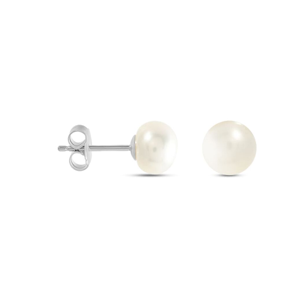 🦚 ALDEPHIA 1 Damen Ohrstecker Silber 925 Zuchtperle Perlmutt, Ohrstecker mit Stein