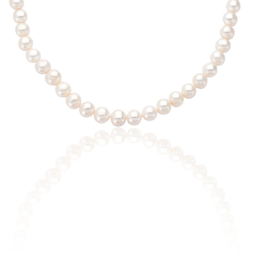 🦚 ALDEPHIA 2 Damen Collier Silber 925 Zuchtperle Perlmutt, Collier mit Stein