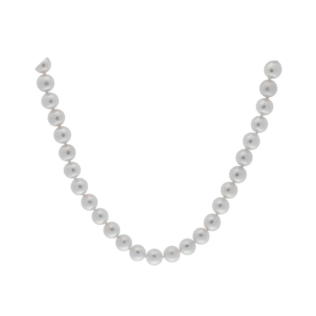 🦚 GERRA Damen Collier Gold 585 (14 Karat) Akoyaperle Perlmutt Ball, Collier mit Stein