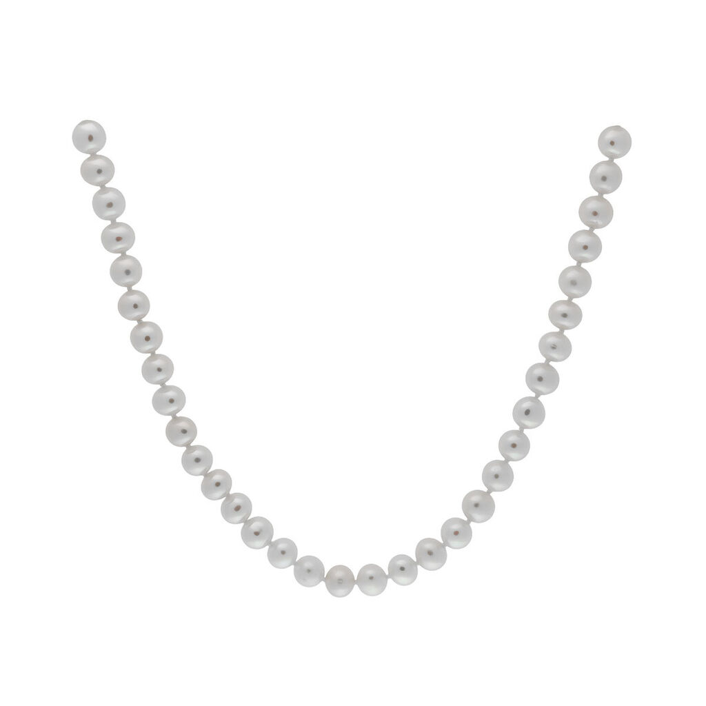 🦚 HAGA Damen Collier Gold 585 (14 Karat) Zuchtperle Perlmutt Ball, Collier mit Stein