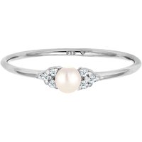 Ring Verlobung Perle Diamant (0.03 ct.) 585 Weißgold