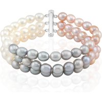 Süßwasserzuchtperlen-Silberarmband
