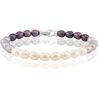 Süßwasserzuchtperlen-Silberarmband (TPC)