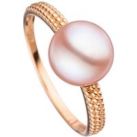 JOBO Perlenring Ring mit Perle 8,5 mm, 585 Roségold goldfarben