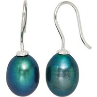 JOBO Perlenohrringe, 925 Silber mit Süßwasser-Zuchtperlen silberfarben