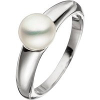 JOBO Perlenring, 925 Silber mit einer Süßwasser-Zuchtperle silberfarben
