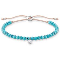 THOMAS SABO Armband Perlen mit Stein, A1987-401-11-L20V,-401-9-L20V,-905-17-L20V, mit Jaspis oder Onyx oder Zirkonia (synth) blau|silberfarben|weiß