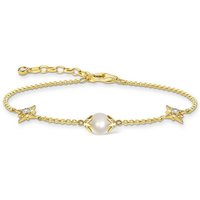 THOMAS SABO Armband A1978-445-14 Armband Damen Perle mit Sternen Silber Vergoldet