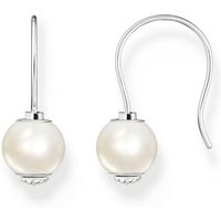 THOMAS SABO Paar Ohrhaken H2252-023-11, H2252-082-14, mit Onyx oder Süßwasserzuchtperle silberfarben|weiß