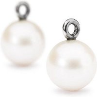 Trollbeads Einhänger für Ohrschmuck Weiße Perlen rund, TAGEA-00094 weiß
