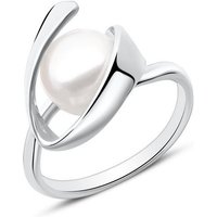 Unique Silberring Perlenring für Damen aus Sterlingsilber von Unique (Größe: 50mm) silberfarben