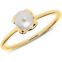 Unique Goldring Ring 14K Gold Perle (Größe: 50mm) goldfarben