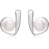 Unique Paar Ohrstecker Perlenohrstecker für Damen von Unique aus Sterlingsilber silberfarben