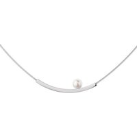 Collier Halskette Edelstahl / SW-Perle K818