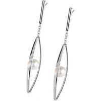 Ernstes Design Paar Ohrstecker Ohrringe Edelstahl mit Süßwasser-Perle E669