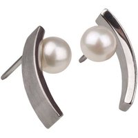 Ernstes Design Paar Ohrstecker Ohrschmuck Ohrringe Edelstahl mit Perlen E187